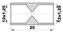 M-221-N Муфта (12x1,25) латунь