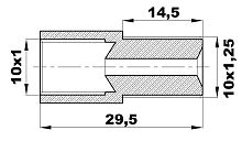 R-149-TX/EL Переходник (10х1вн/10х1,25нар) латунь
