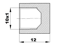 021-EA-1 Заглушка трубки (10х1вн) латунь