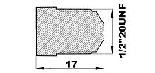 U-0 Заглушка цилиндра (1/2"20UNFнар) латунь