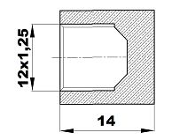 027-EN-1 Заглушка трубки (12х1.25вн) латунь