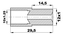 R-222-LX/EB Переходник (10х1,25вн/12х1нар) латунь