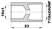 M-139-A/PX Муфта-Переходник (10x1-7/16"24UNF)