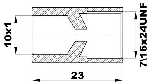 M-139-A/PX Муфта-Переходник (10x1-7/16"24UNF)