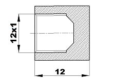 025-EB-1 Заглушка трубки (12х1вн) латунь