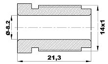 NA8.l - Штуцер Ø-8,2мм (14x1) латунь