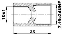 M-139-A/PX Муфта-Переходник (10x1-7/16"24UNF)