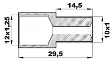R-224-N/EA Переходник (12х1,25/10х1нар) латунь