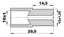 R-144-AX/EN Переходник (10х1вн/М12х1,25нар) латунь